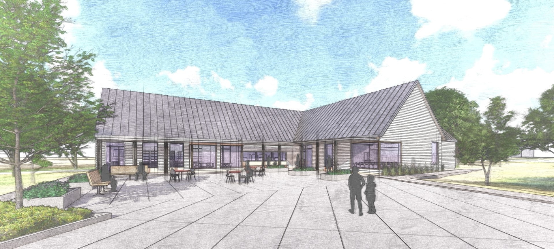 image drawing of Highgate Library exterior 2